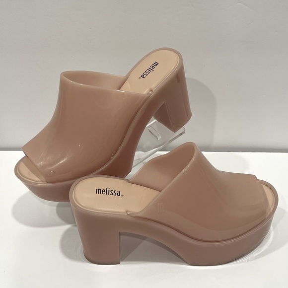 LIKE NEW‼️Melissa Jelly Platform Mule Beige/Nude -Size 8 - Picture 5 of 12